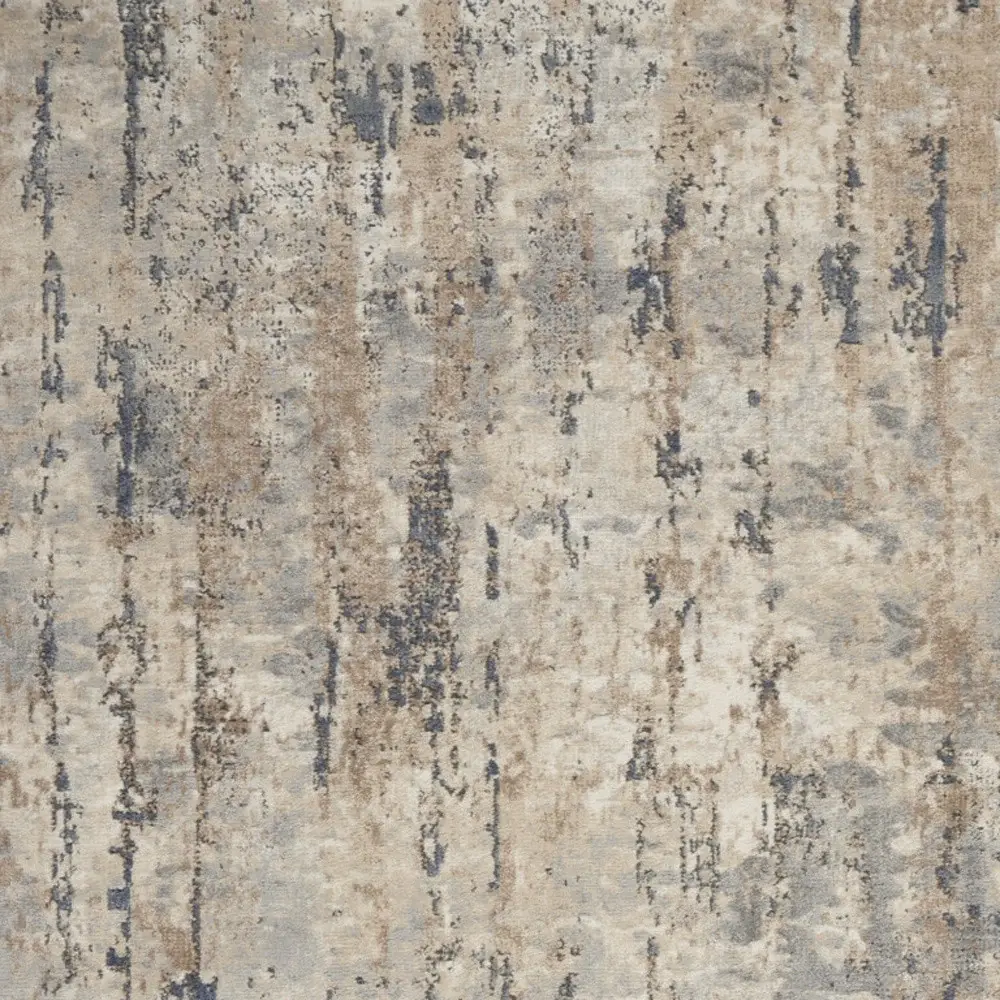 5' X 7' Beige And Grey Abstract Power Loom Non Skid Area Rug - Image 6