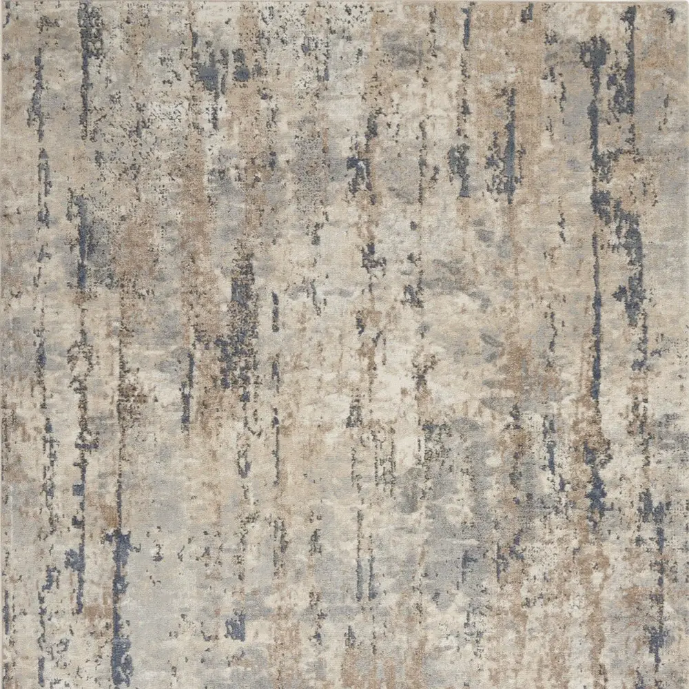 5' X 7' Beige And Grey Abstract Power Loom Non Skid Area Rug - Image 7