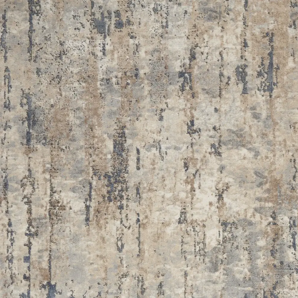 5' X 7' Beige And Grey Abstract Power Loom Non Skid Area Rug - Image 9