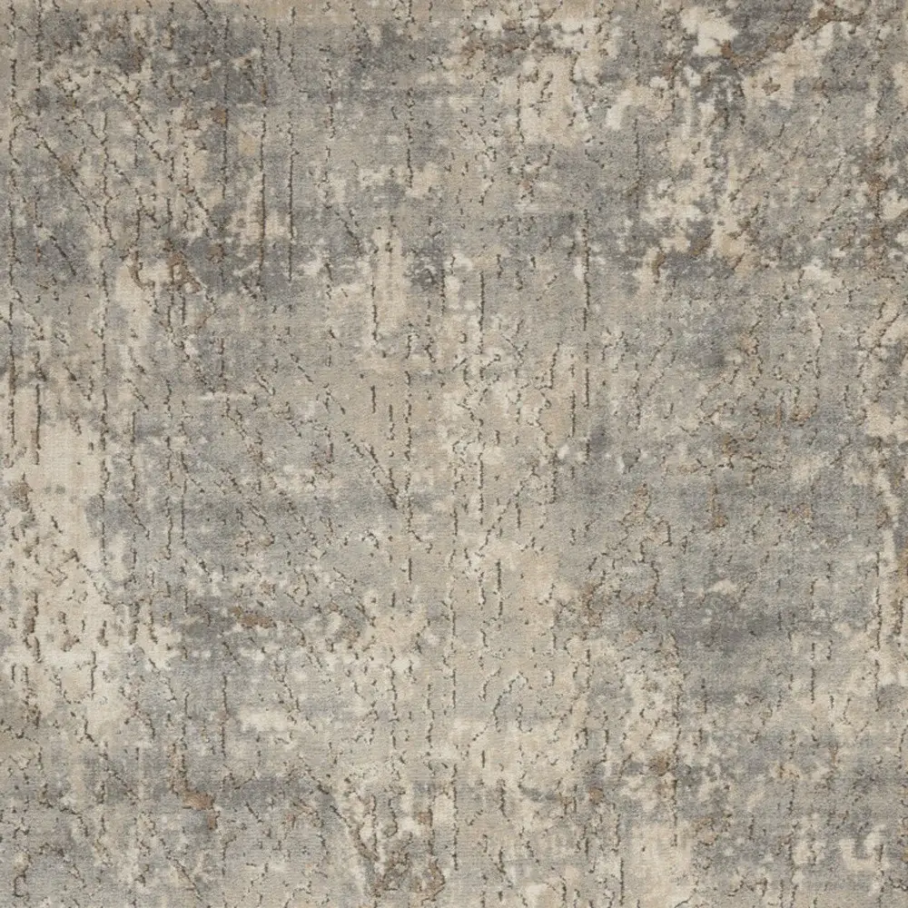 5' X 7' Beige And Grey Abstract Power Loom Non Skid Area Rug - Image 6