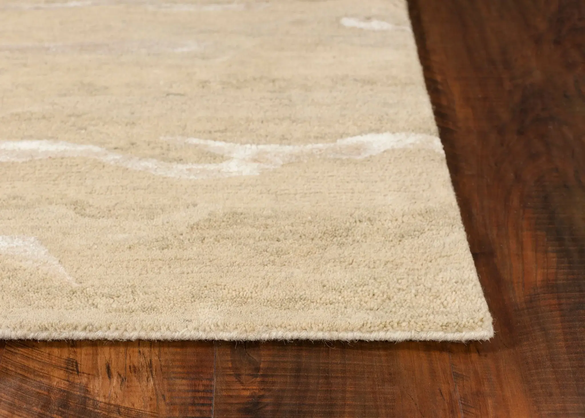5' X 7' Beige Blue Hand Tufted Abstract Indoor Area Rug - Image 6