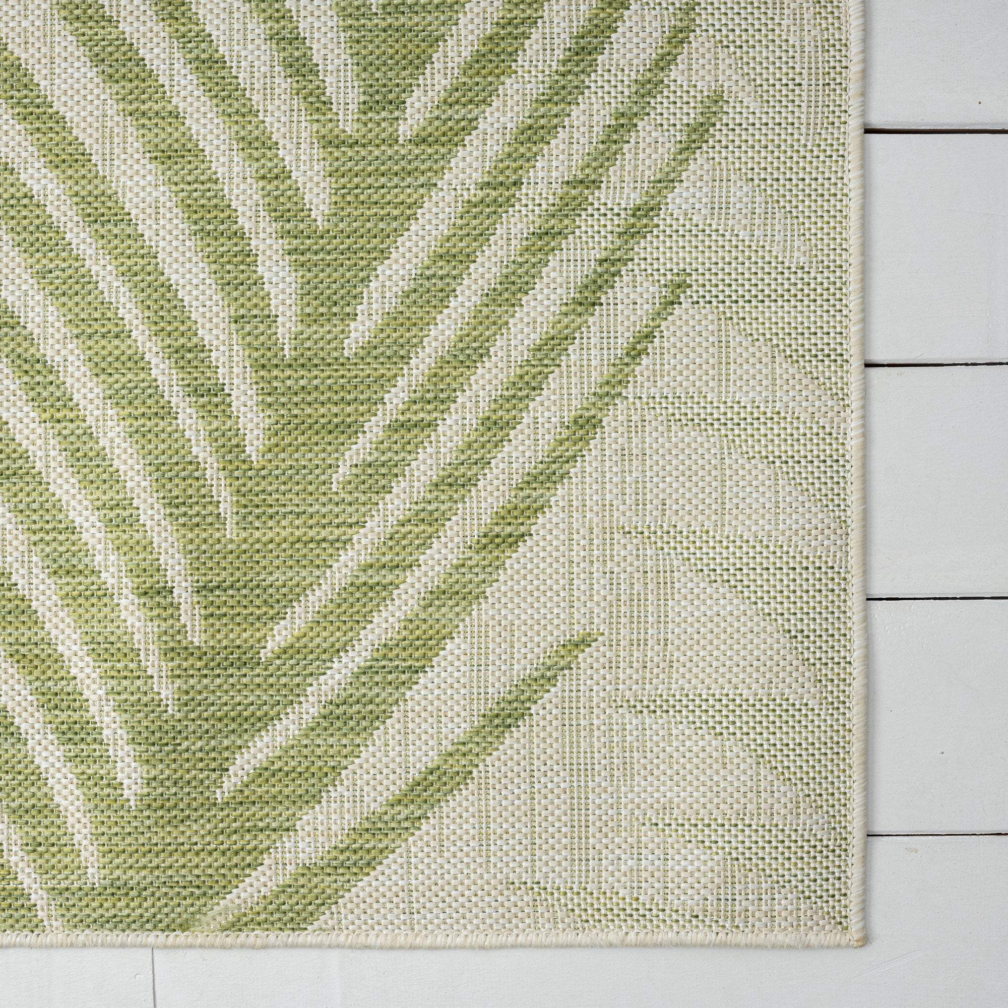 5' X 7' Beige Floral Indoor Outdoor Area Rug - Image 2