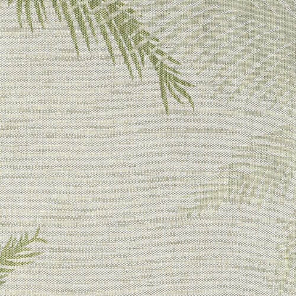 5' X 7' Beige Floral Indoor Outdoor Area Rug - Image 3