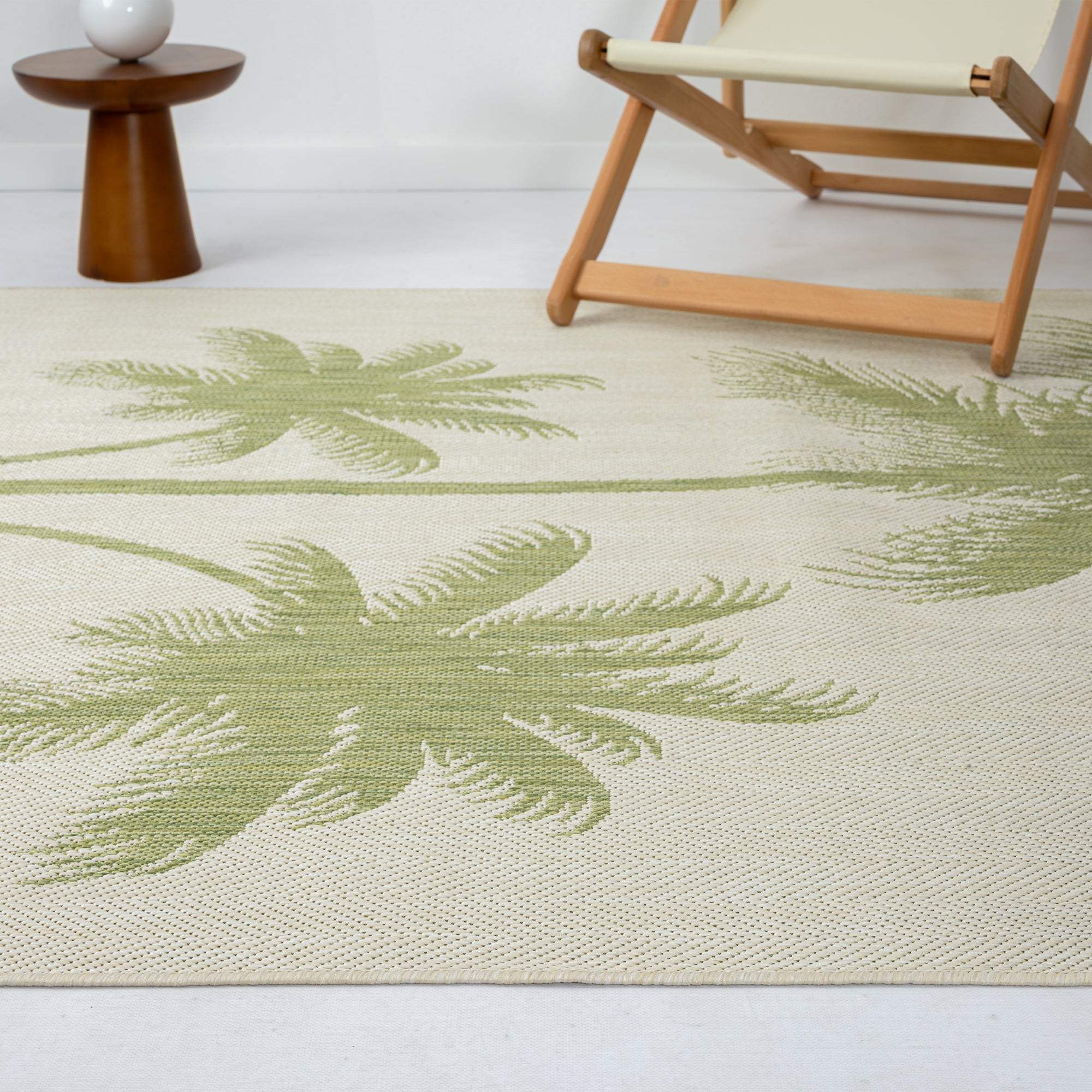 5' X 7' Beige Floral Indoor Outdoor Area Rug - Image 3