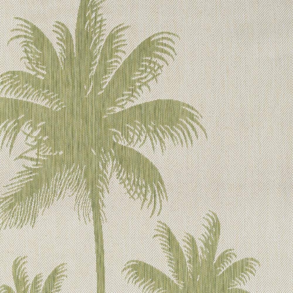 5' X 7' Beige Floral Indoor Outdoor Area Rug - Image 4