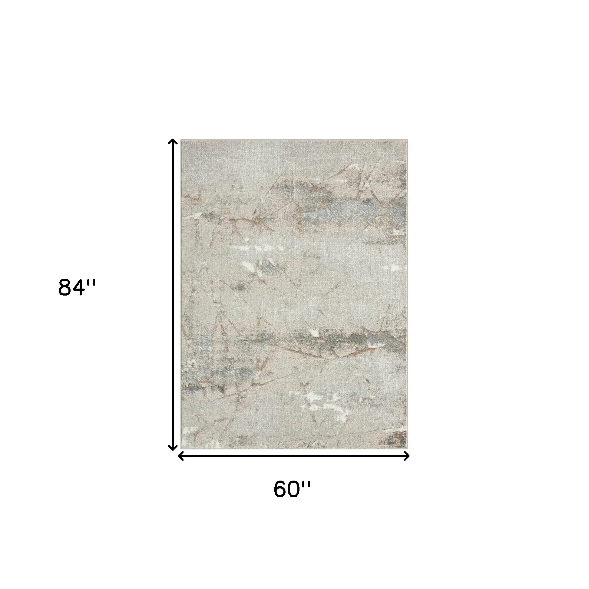 5' X 7' Beige Gray And Brown Abstract Stain Resistant Area Rug - Image 7