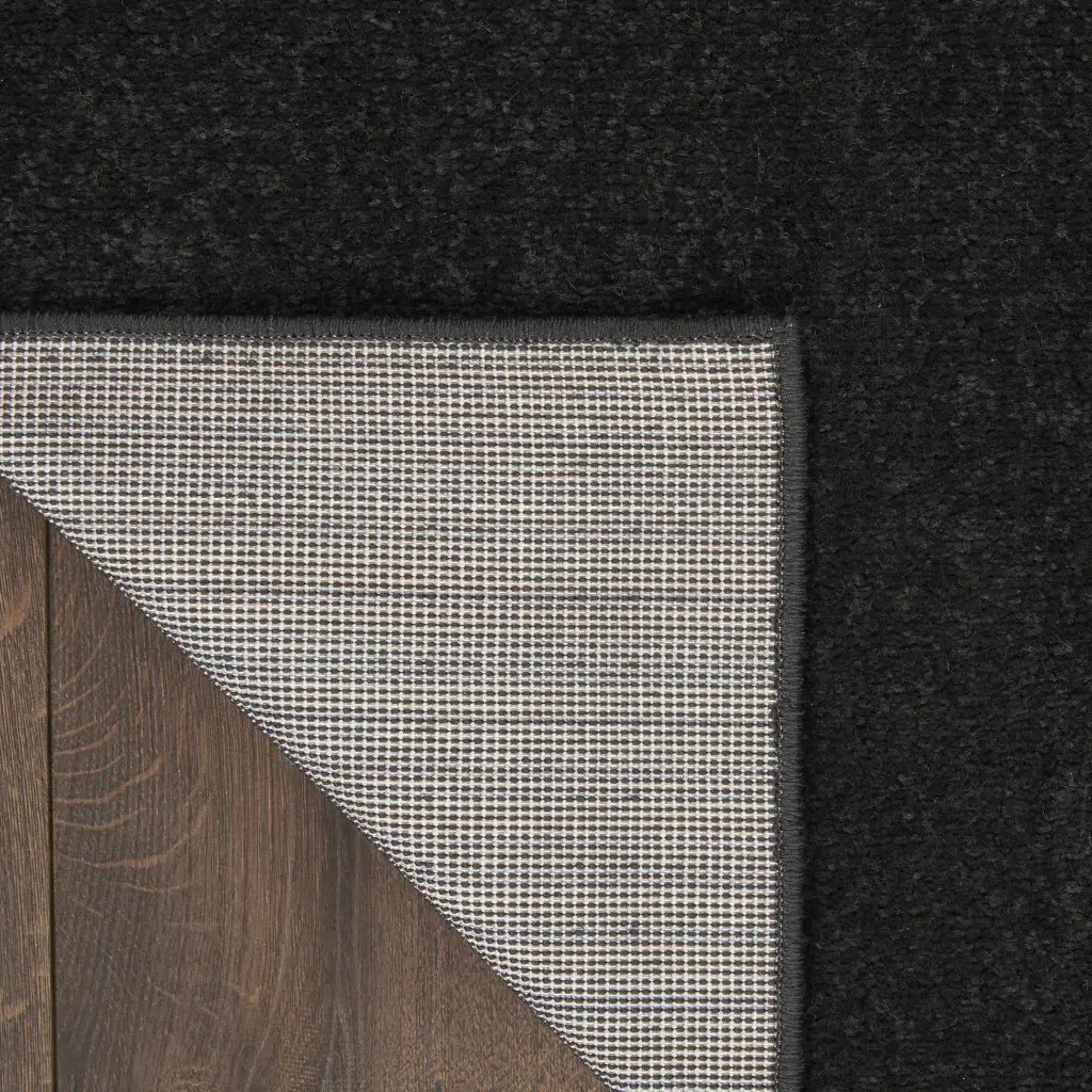5' X 7' Black Stain Resistant Indoor Outdoor Area Rug - Image 4