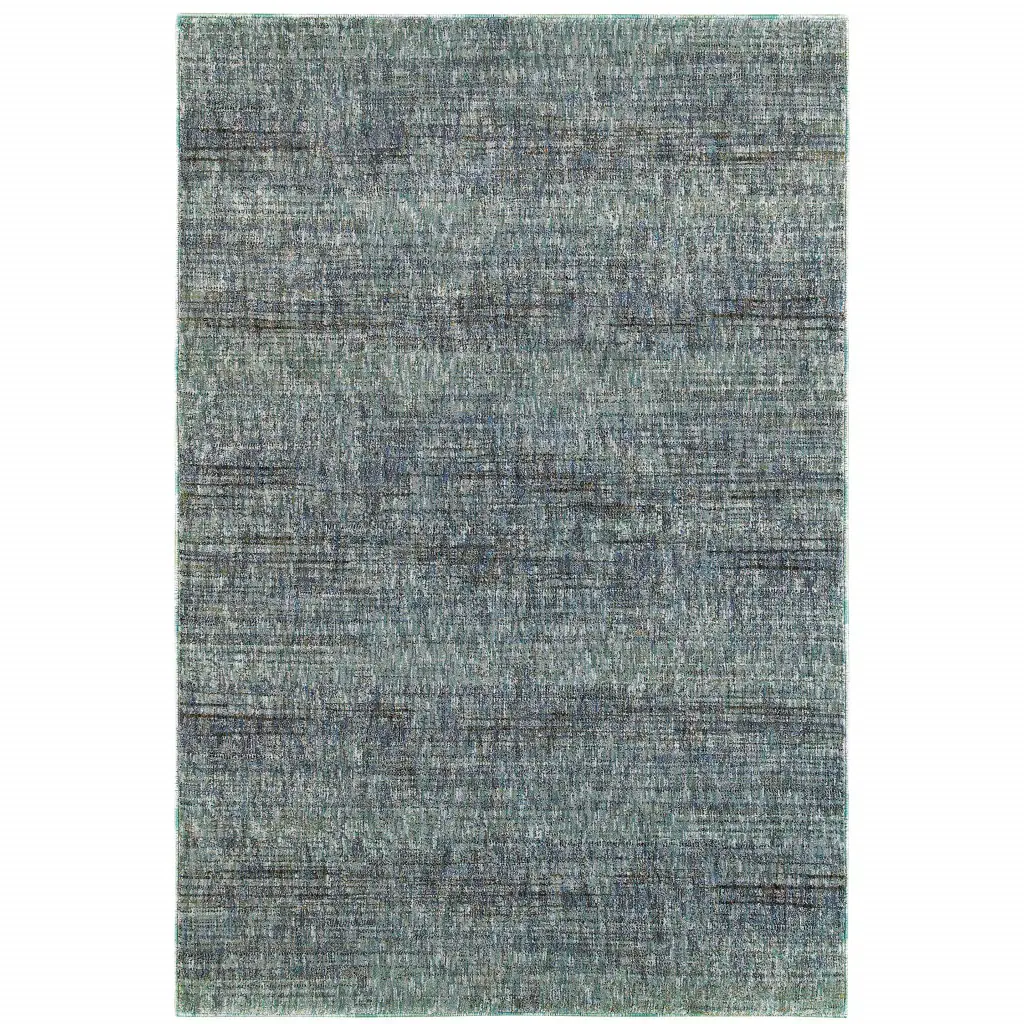 5' X 7' Blue and Gray Power Loom Area Rug - Image 2
