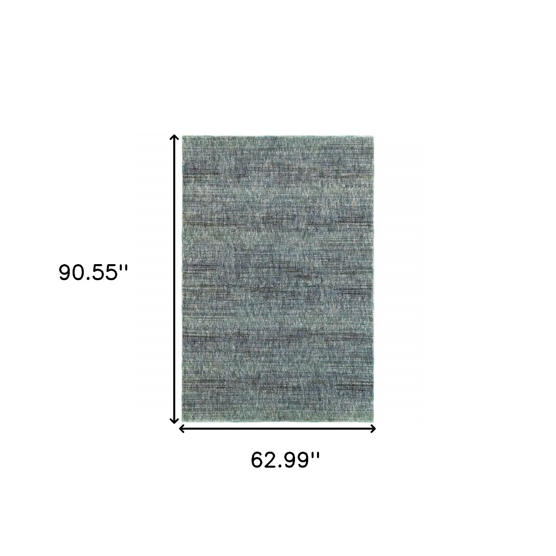 5' X 7' Blue and Gray Power Loom Area Rug - Image 3