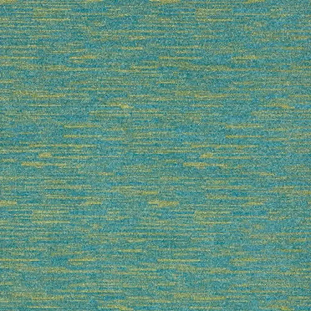 5' X 7' Blue And Green Striped Non Skid Indoor Outdoor Area Rug - Image 5