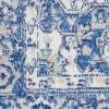 5' X 7' Blue Gray Floral Dhurrie Area Rug - Image 4