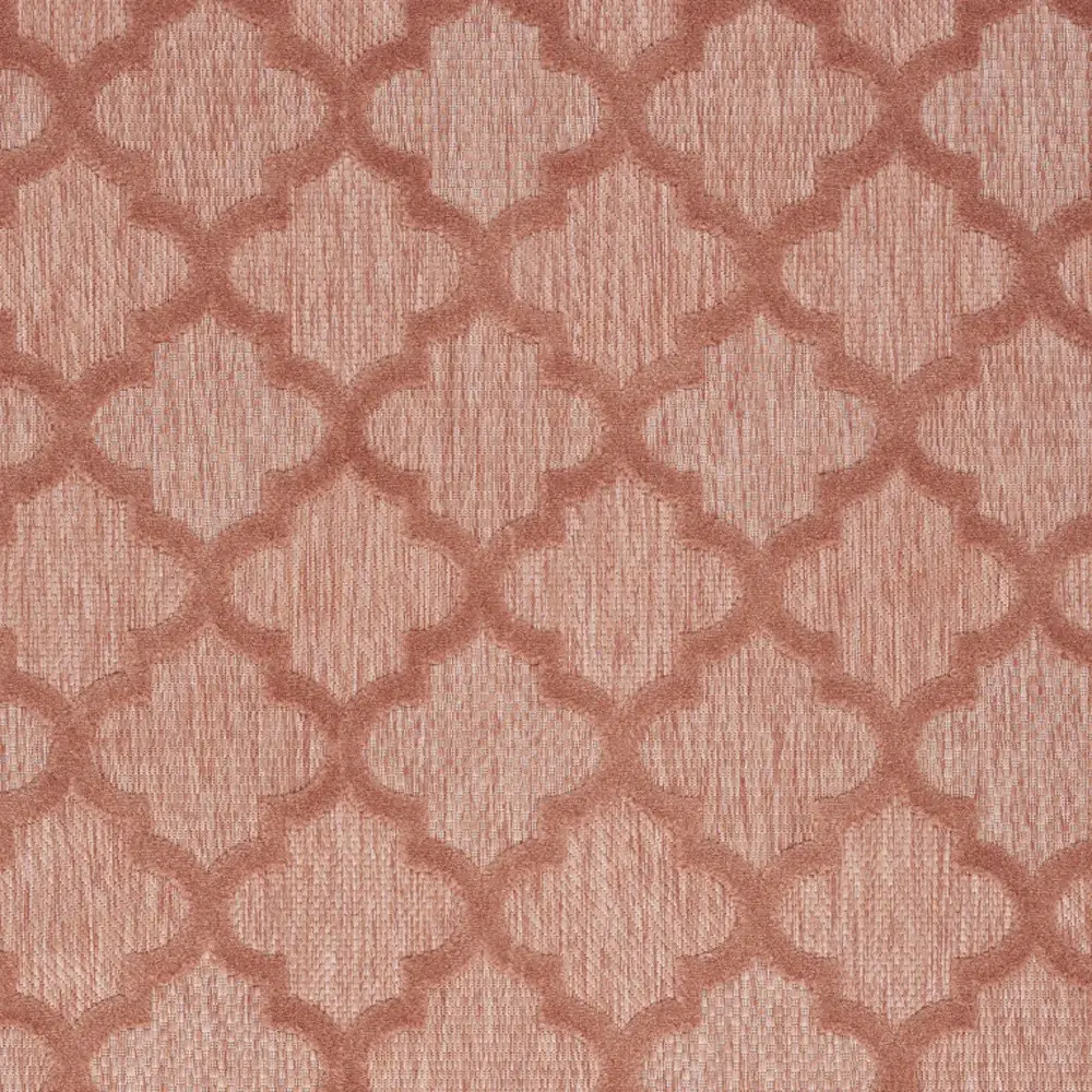 5' X 7' Coral Orange Ikat Indoor Outdoor Area Rug - Image 2