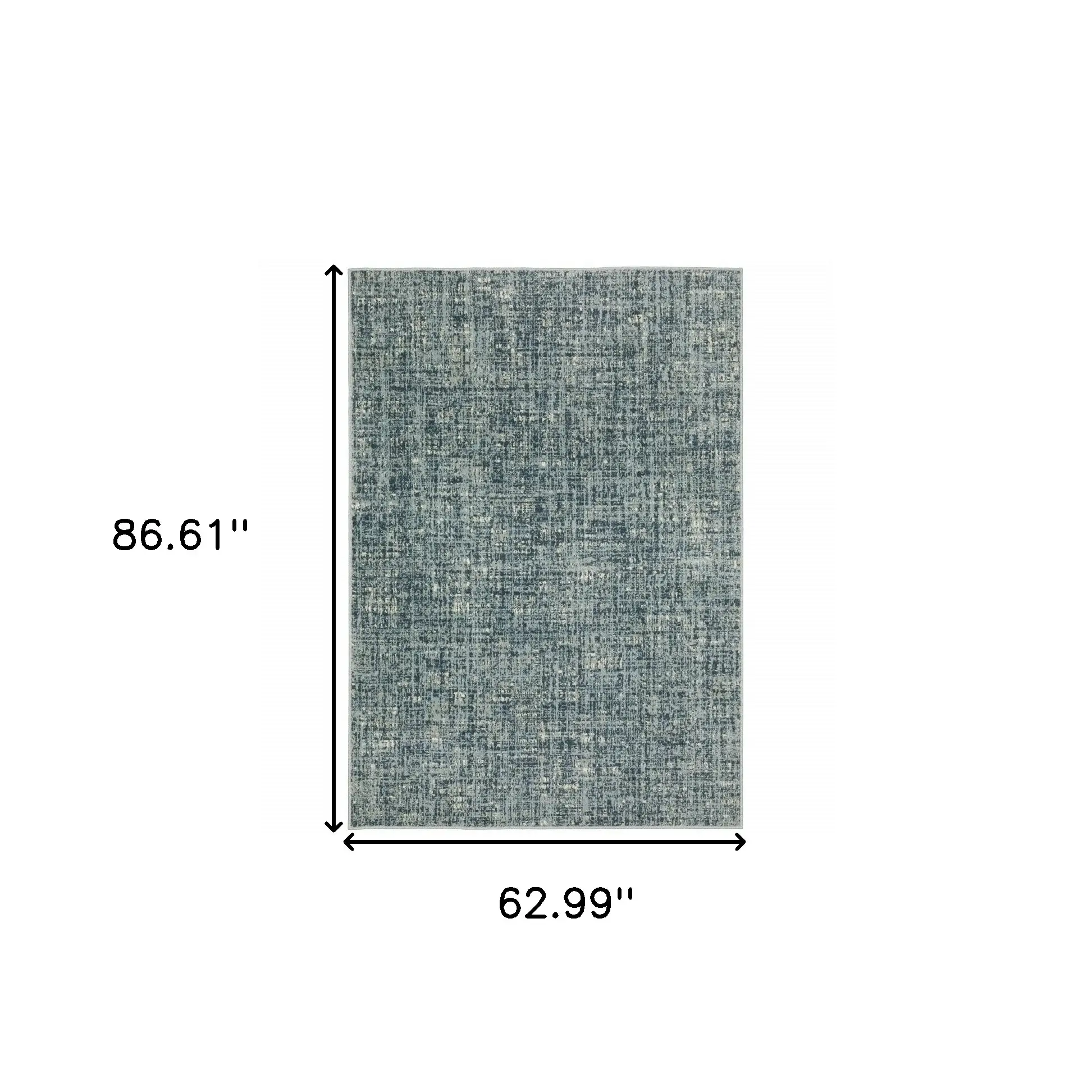 5' X 7' Dark Blue Light Blue Grey Ivory And Beige Abstract Power Loom Stain Resistant Area Rug - Image 3