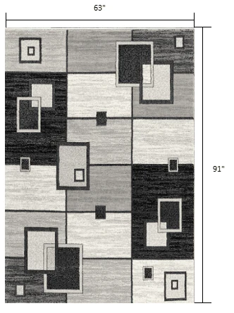 5' X 7' Gray Abstract Dhurrie Area Rug - Image 8