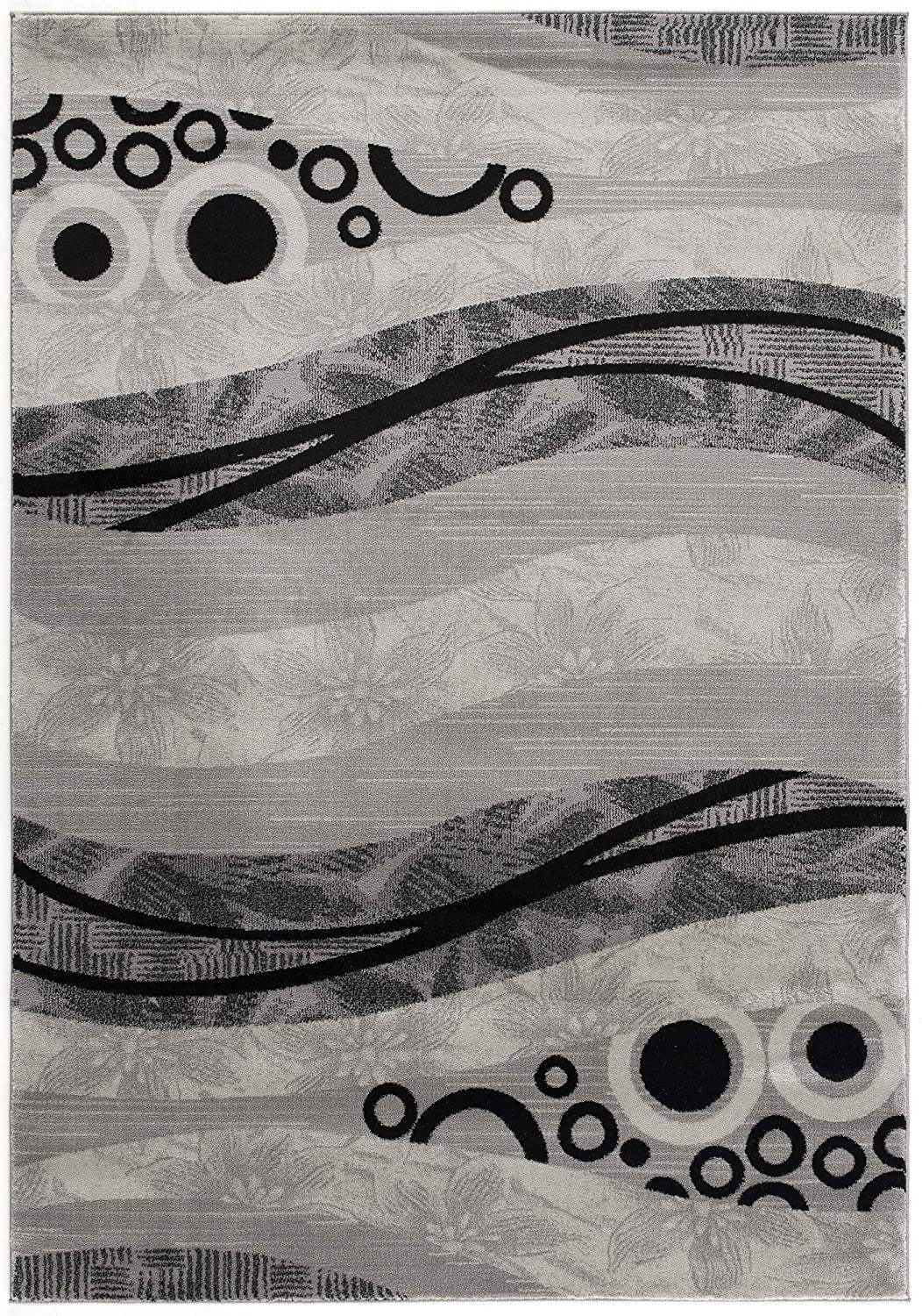 5' X 7' Gray Abstract Dhurrie Area Rug - Image 2