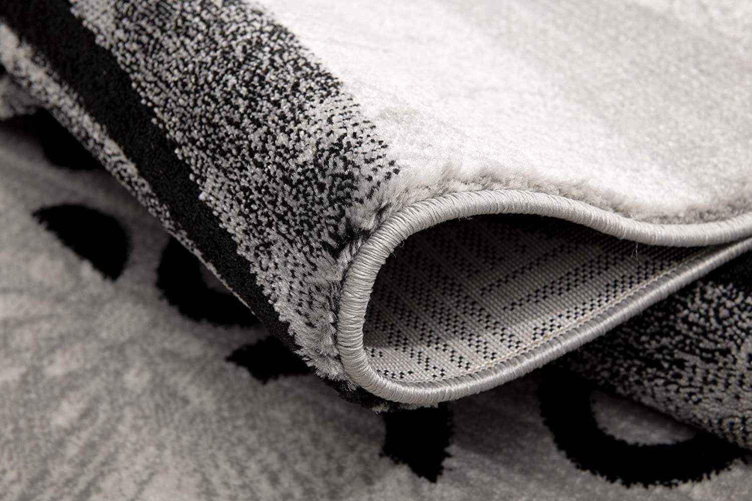 5' X 7' Gray Abstract Dhurrie Area Rug - Image 8