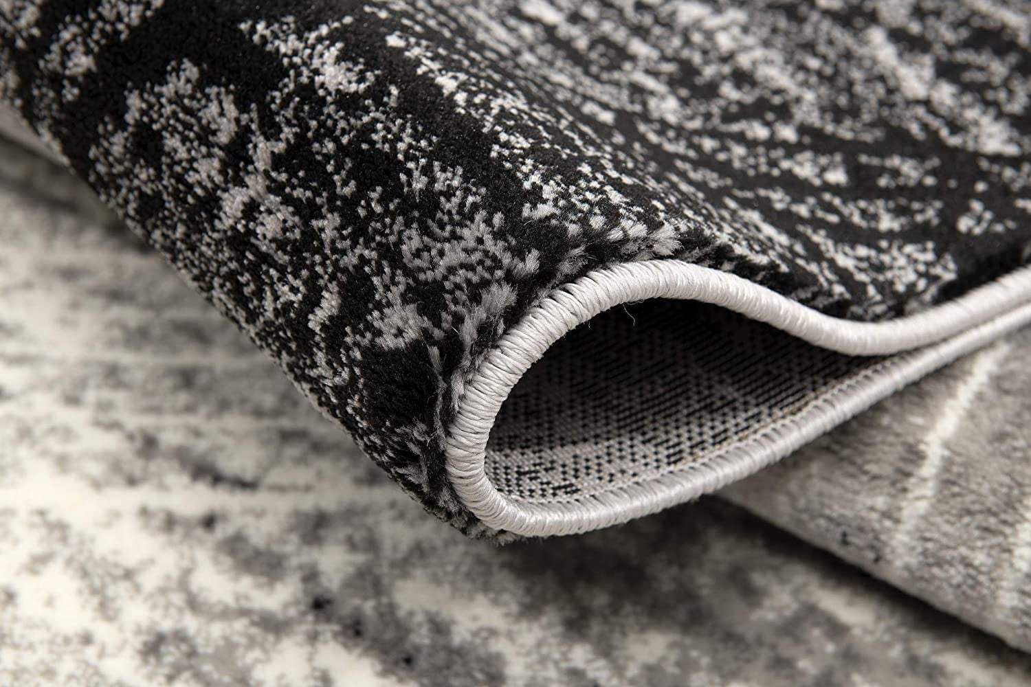 5' X 7' Gray Abstract Dhurrie Area Rug - Image 5