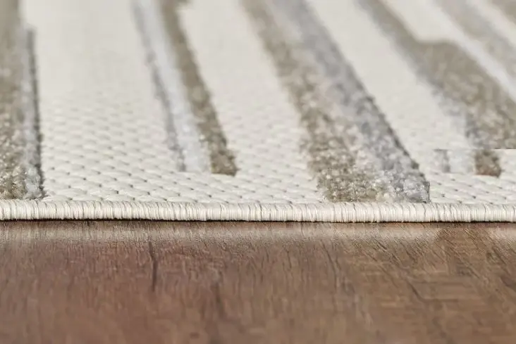 5' X 7' Gray Abstract Stain Resistant Indoor Outdoor Area Rug - Image 5