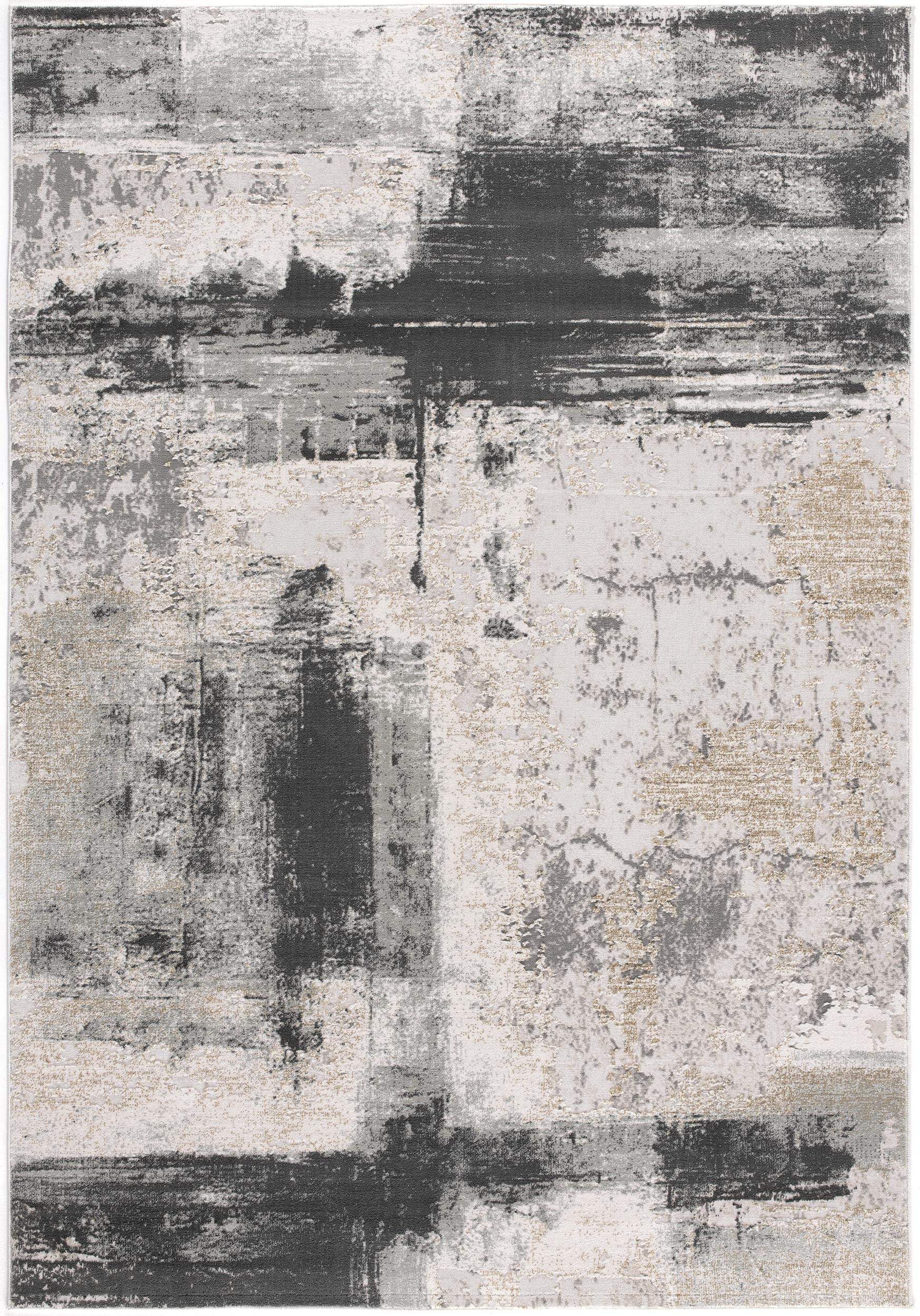 5' X 7' Gray And Ivory Abstract Dhurrie Area Rug - Image 2
