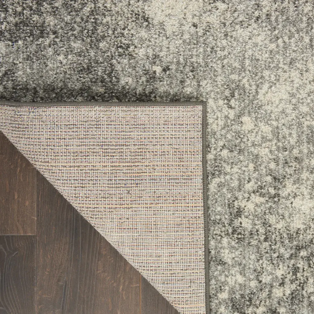 5' X 7' Gray And Ivory Abstract Power Loom Area Rug - Image 4