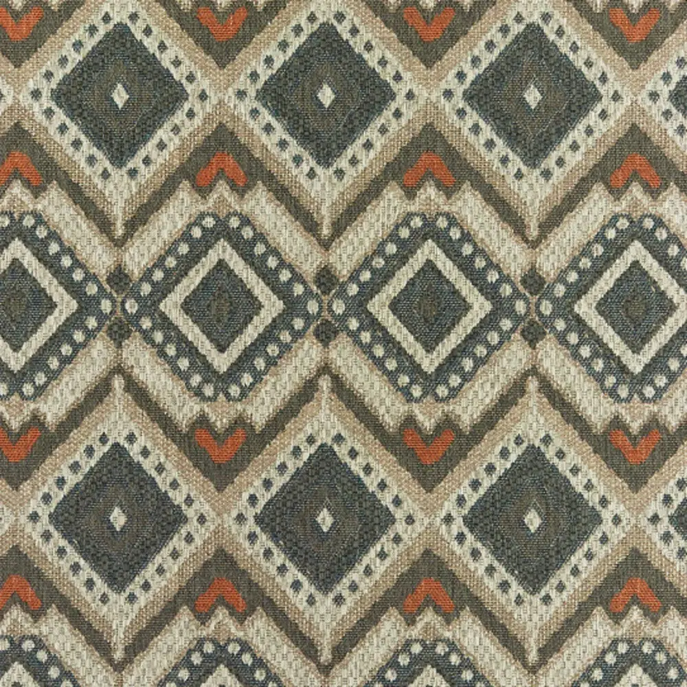 5' X 7' Gray Geometric Stain Resistant Indoor Outdoor Area Rug - Image 3