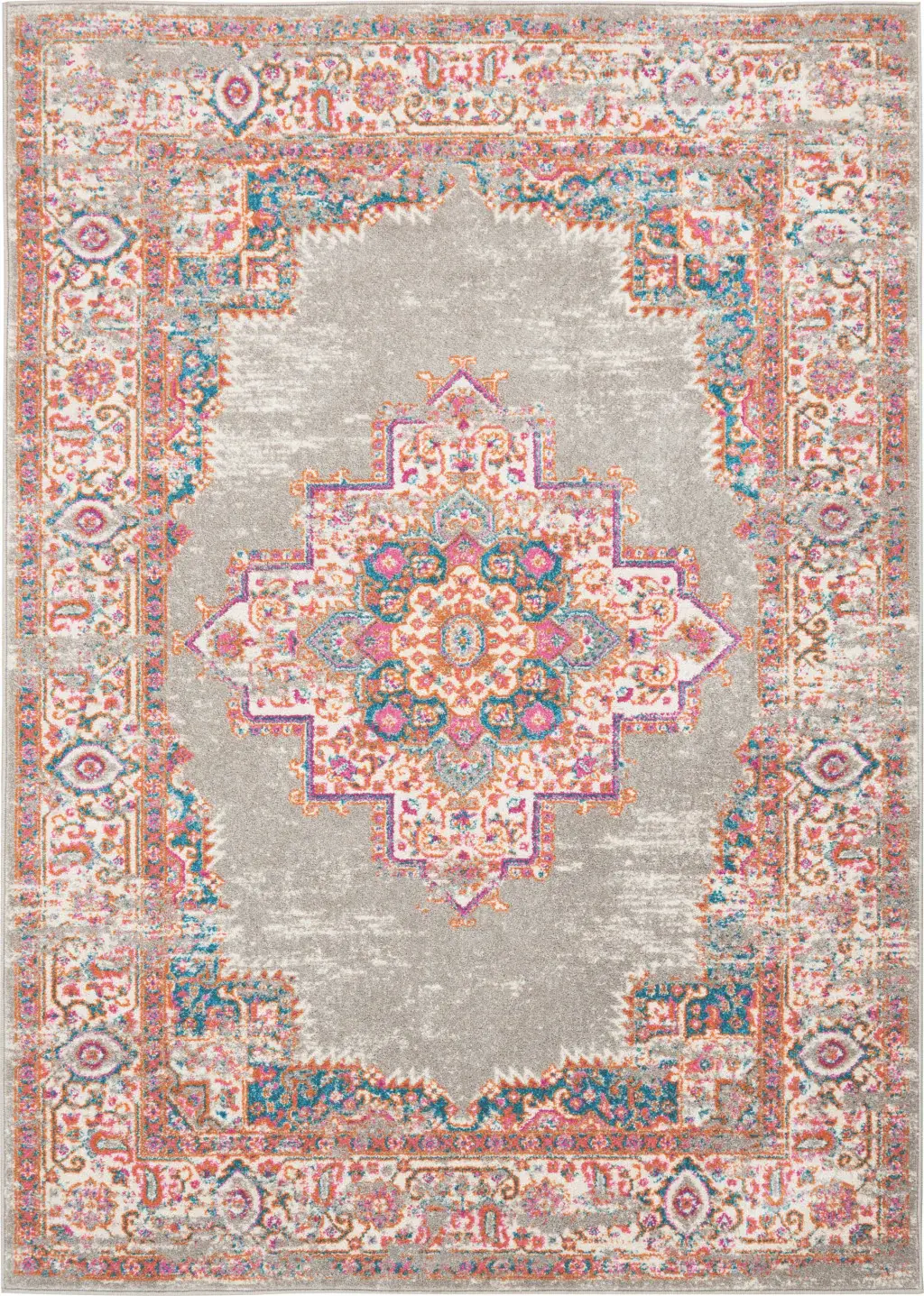 5' X 7' Gray Power Loom Area Rug - Image 2