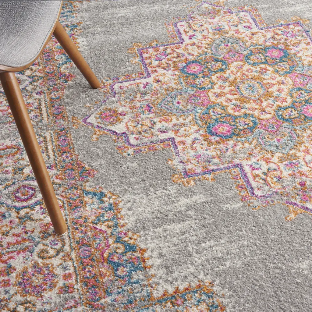 5' X 7' Gray Power Loom Area Rug - Image 9