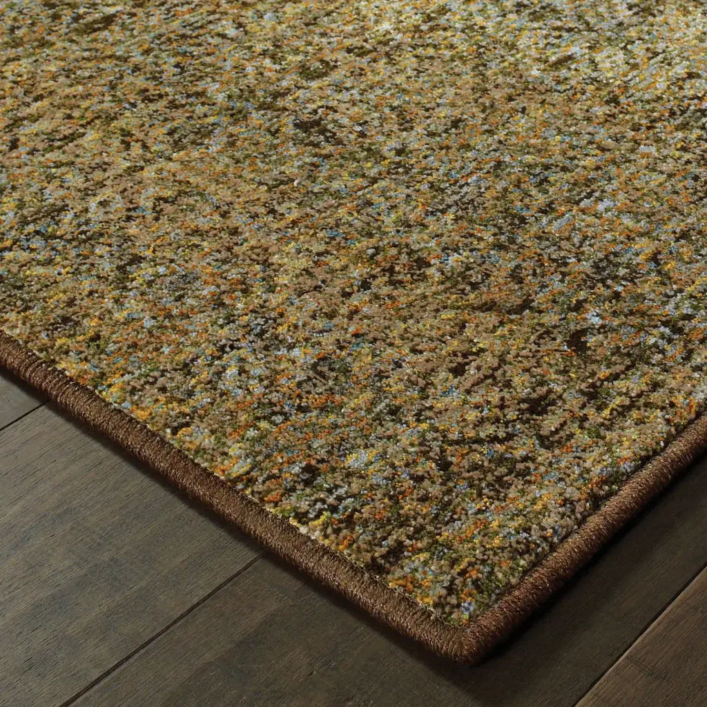 5' X 7' Green Geometric Power Loom Area Rug - Image 4