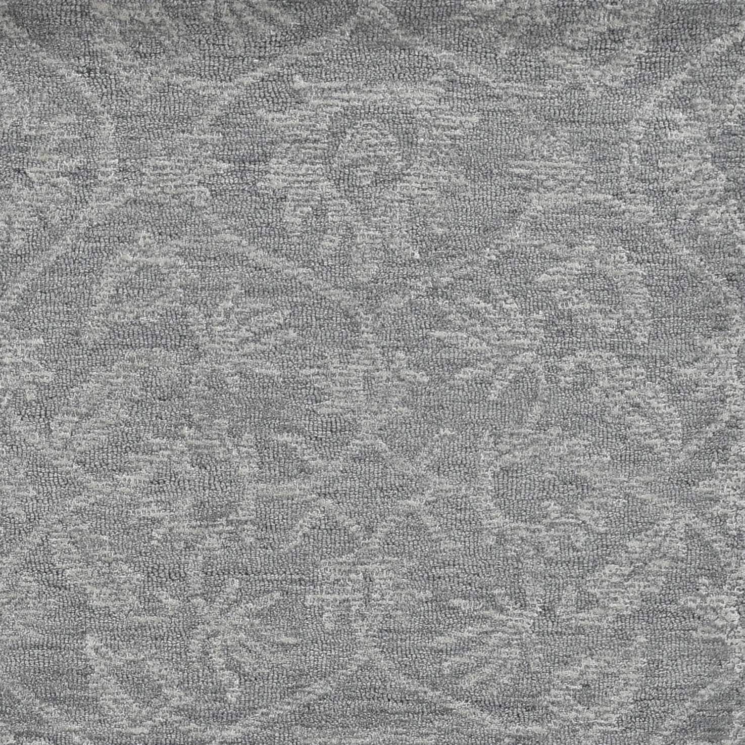 5' X 7' Grey Floral Vines Wool Indoor Area Rug - Image 8