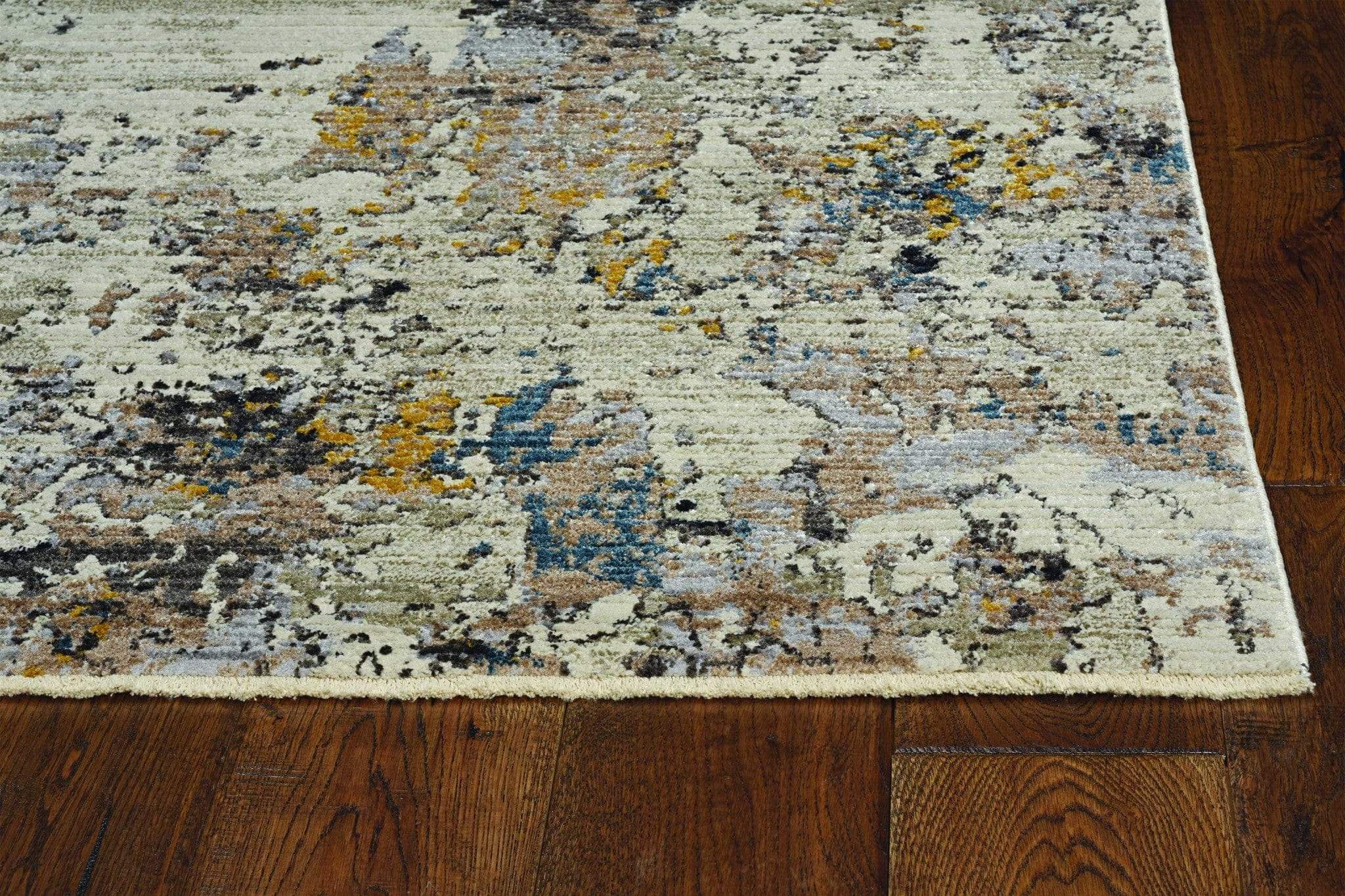5' X 7' Grey Hand Loomed Traditional Floral Indoor Area Rug - Image 6