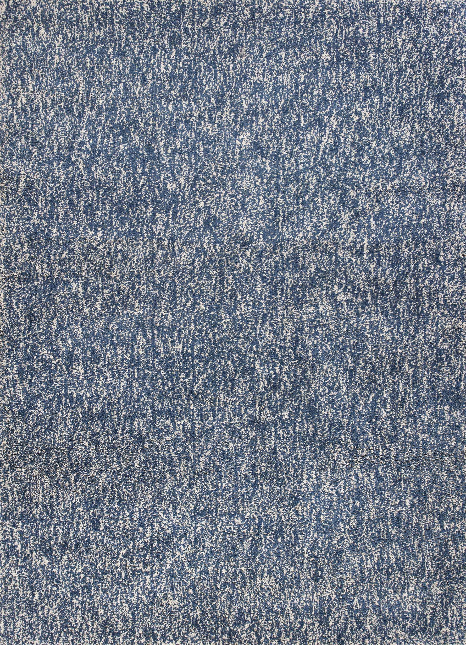 5' X 7' Indigo Ivory Heather Indoor Shag Rug - Image 2