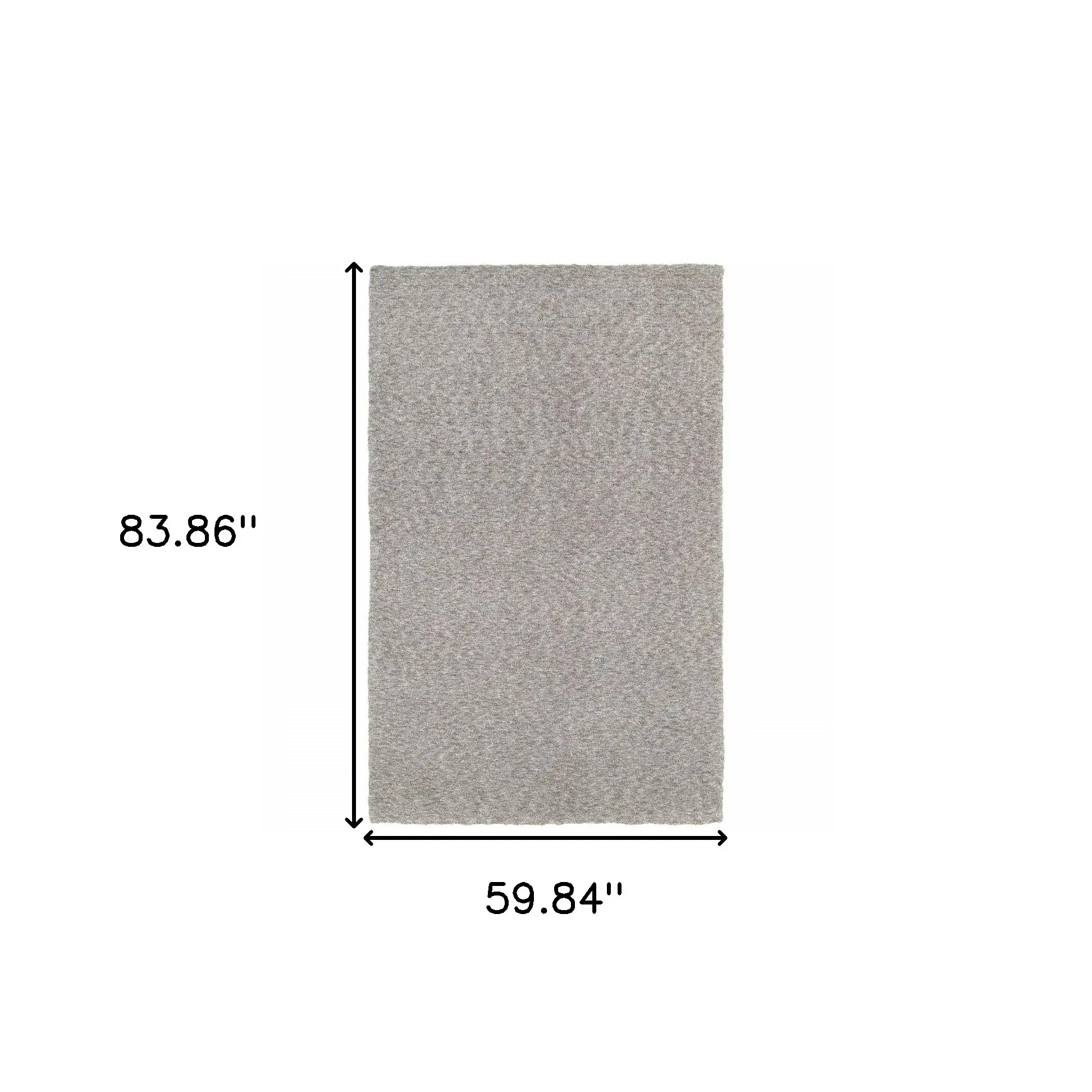 5' X 7' Modern Shaggy Soft Gray Indoor Area Rug - Image 3