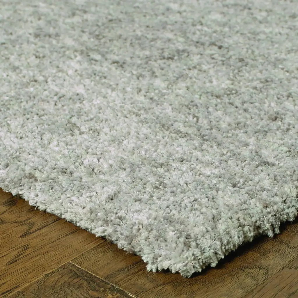 5' X 7' Modern Shaggy Soft Gray Indoor Area Rug - Image 6