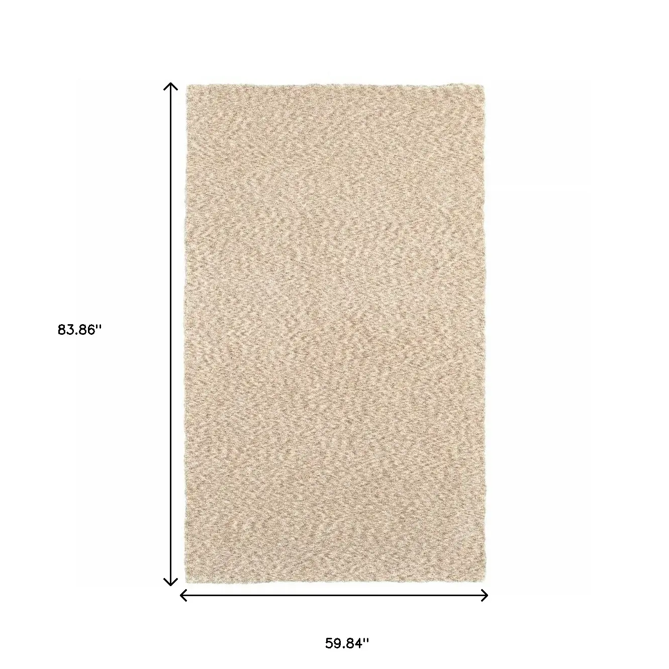 5' X 7' Modern Soft Tan Indoor Area Rug - Image 3