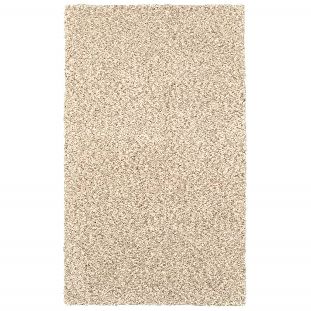 5' X 7' Modern Soft Tan Indoor Area Rug - Image 5