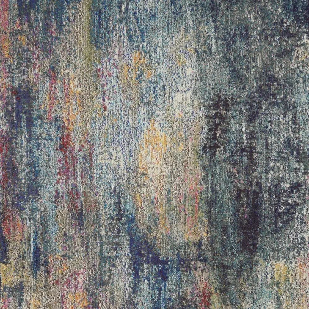 5' X 7' Multicolor Abstract Power Loom Non Skid Area Rug - Image 2