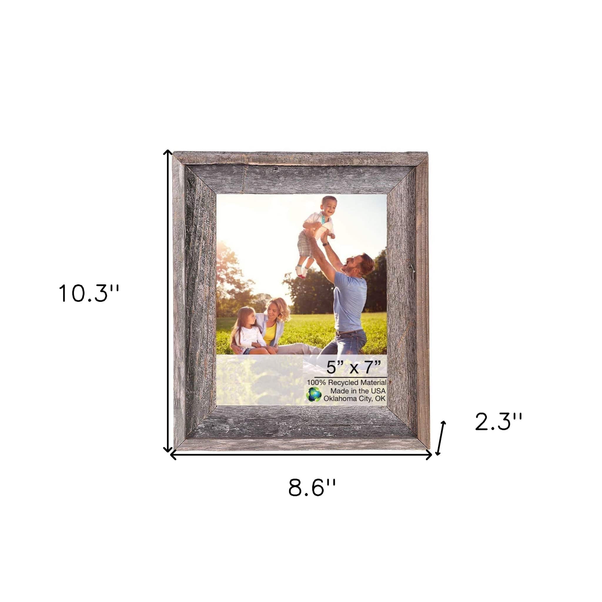 5" X 7" Natural Weathered Gray Picture Frame - Image 6