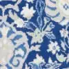 5' X 7' Navy Blue Floral Dhurrie Area Rug - Image 5