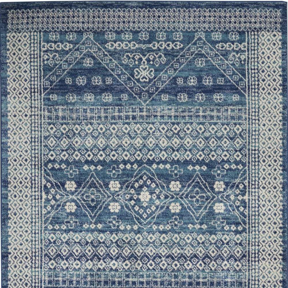 5' X 7' Navy Blue Power Loom Area Rug - Image 2