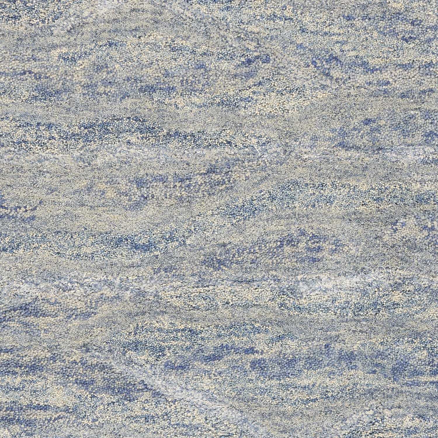 5' X 7' Ocean Blue Hand Tufted Abstract Indoor Area Rug - Image 6