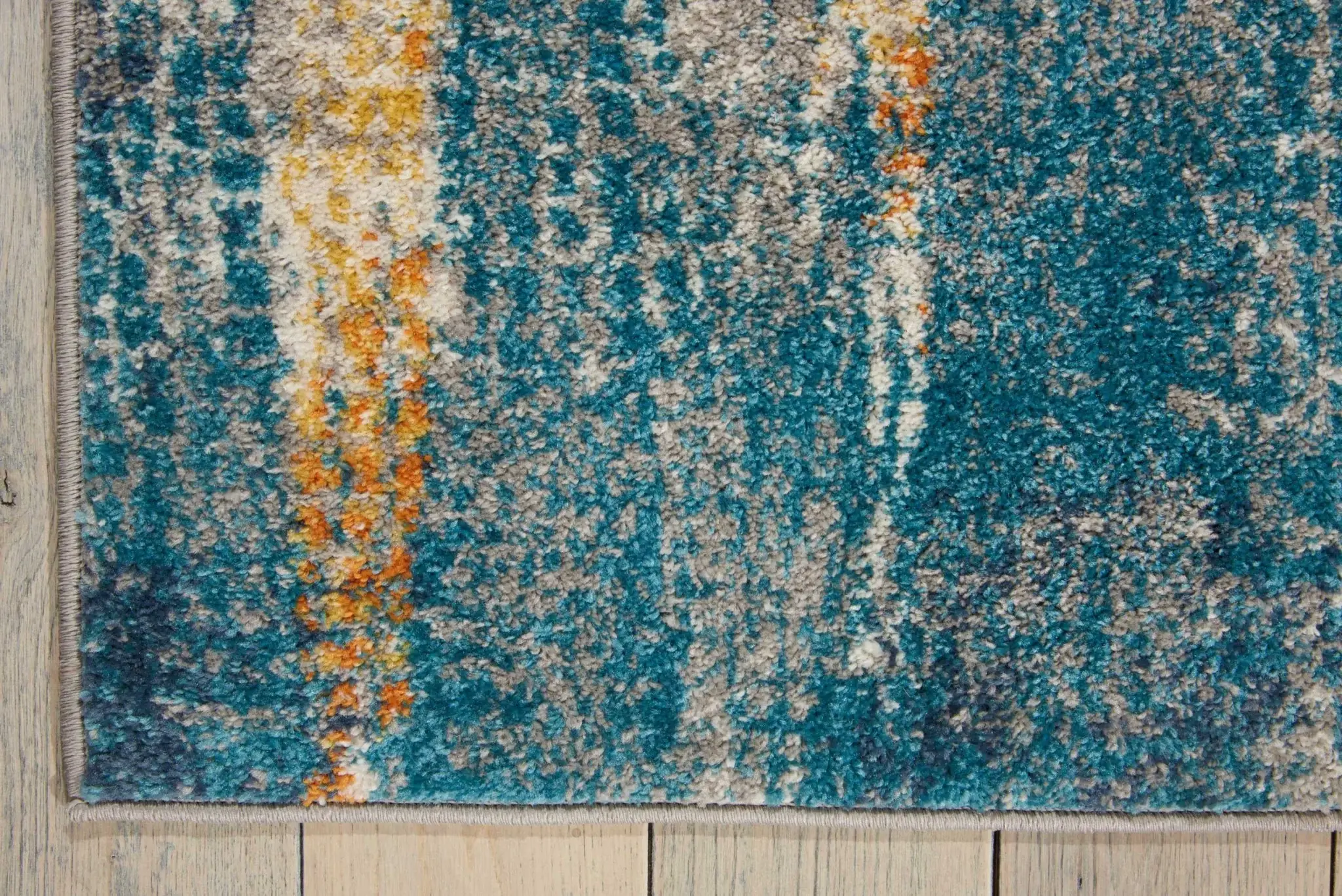 5' X 7' Pink And Blue Abstract Power Loom Area Rug - Image 2