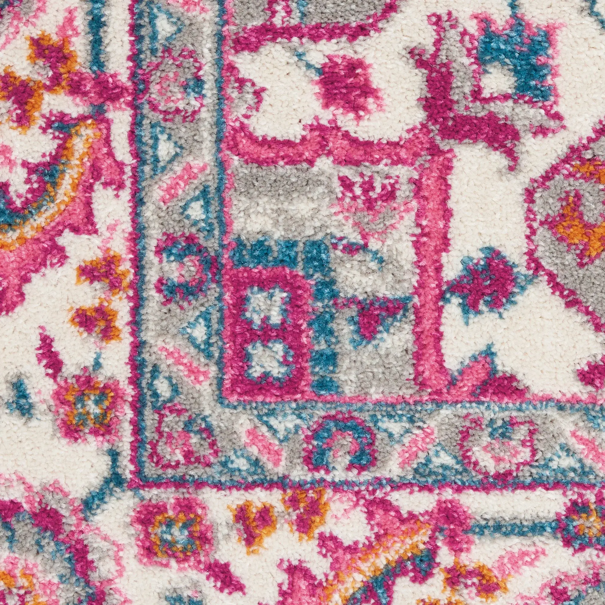 5' X 7' Pink And Gray Power Loom Area Rug - Image 3