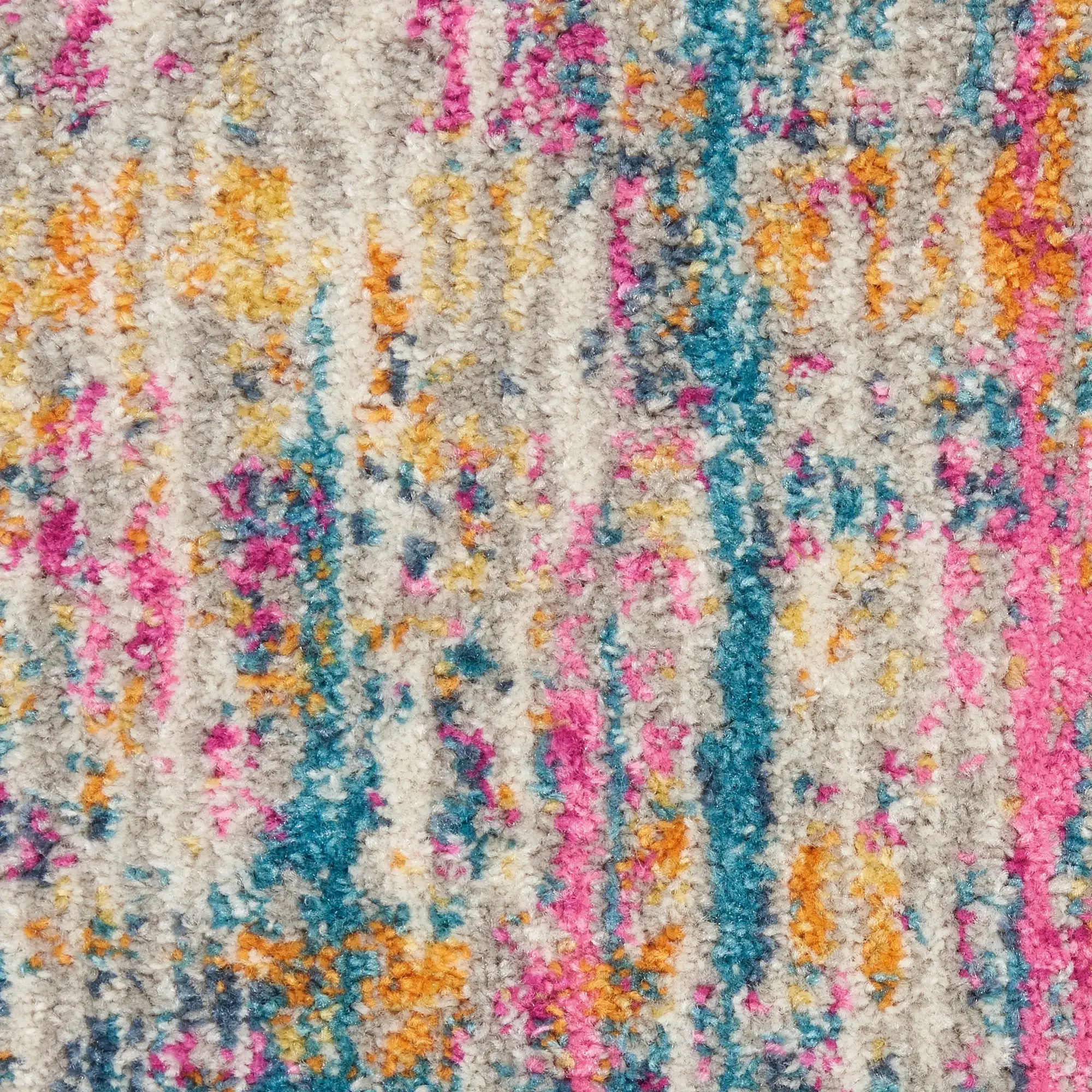 5' X 7' Pink And Ivory Abstract Power Loom Area Rug - Image 3