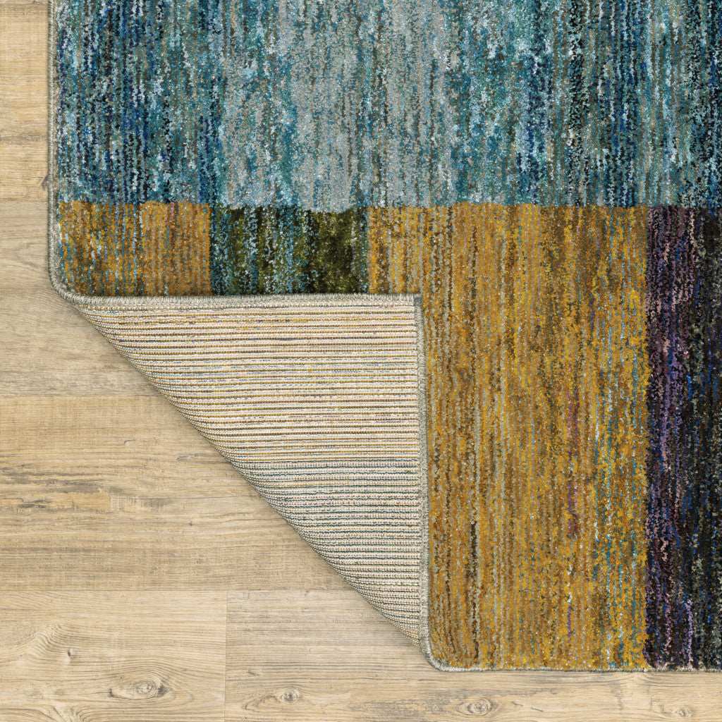5' X 7' Purple and Red Geometric Power Loom Area Rug - Image 8