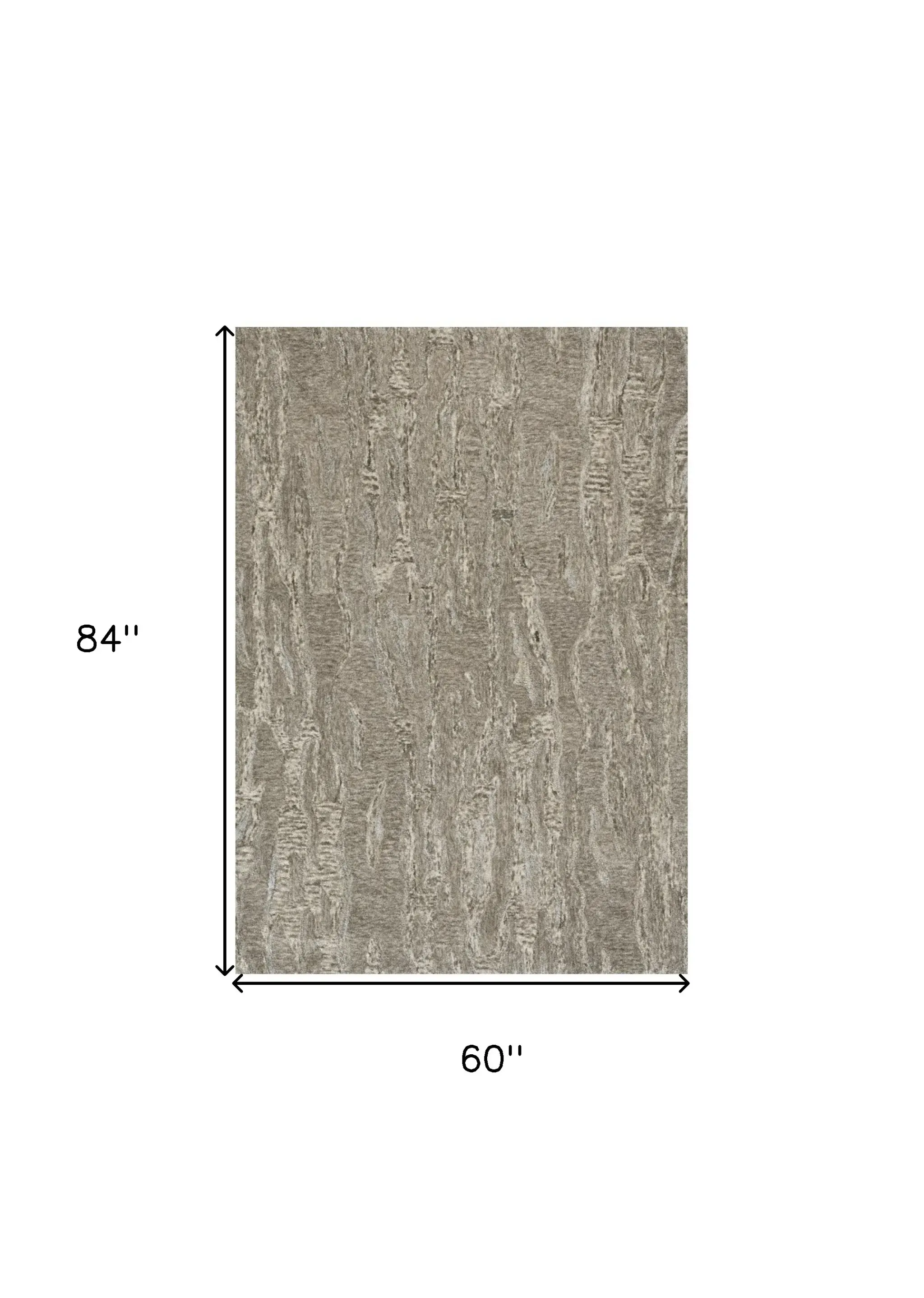 5' X 7' Sand Plain Wool Indoor Area Rug With Viscose Highlights - Image 3