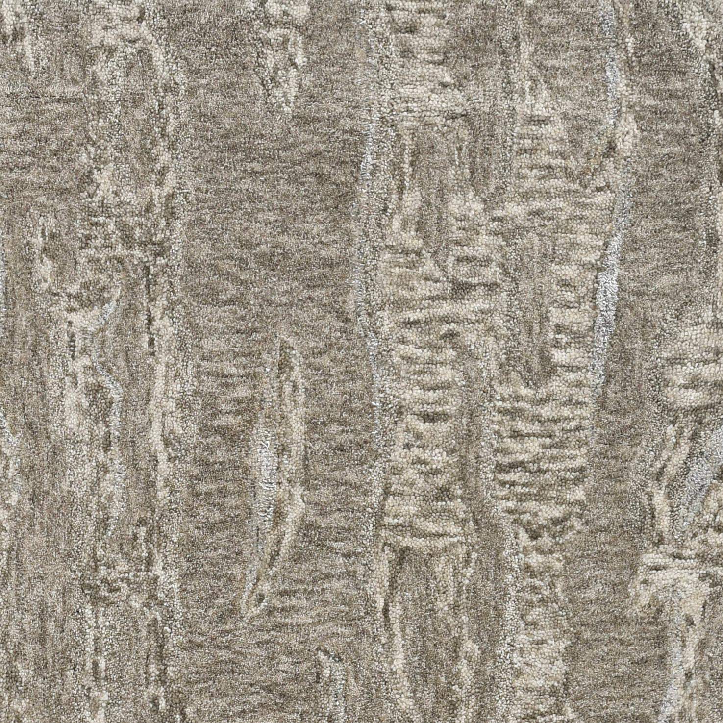 5' X 7' Sand Plain Wool Indoor Area Rug With Viscose Highlights - Image 6