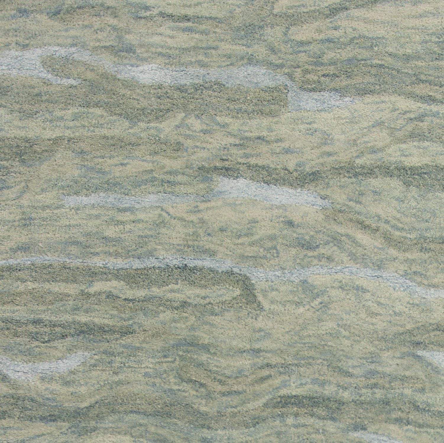 5' X 7' Seafoam Blue Hand Tufted Abstract Indoor Area Rug - Image 9