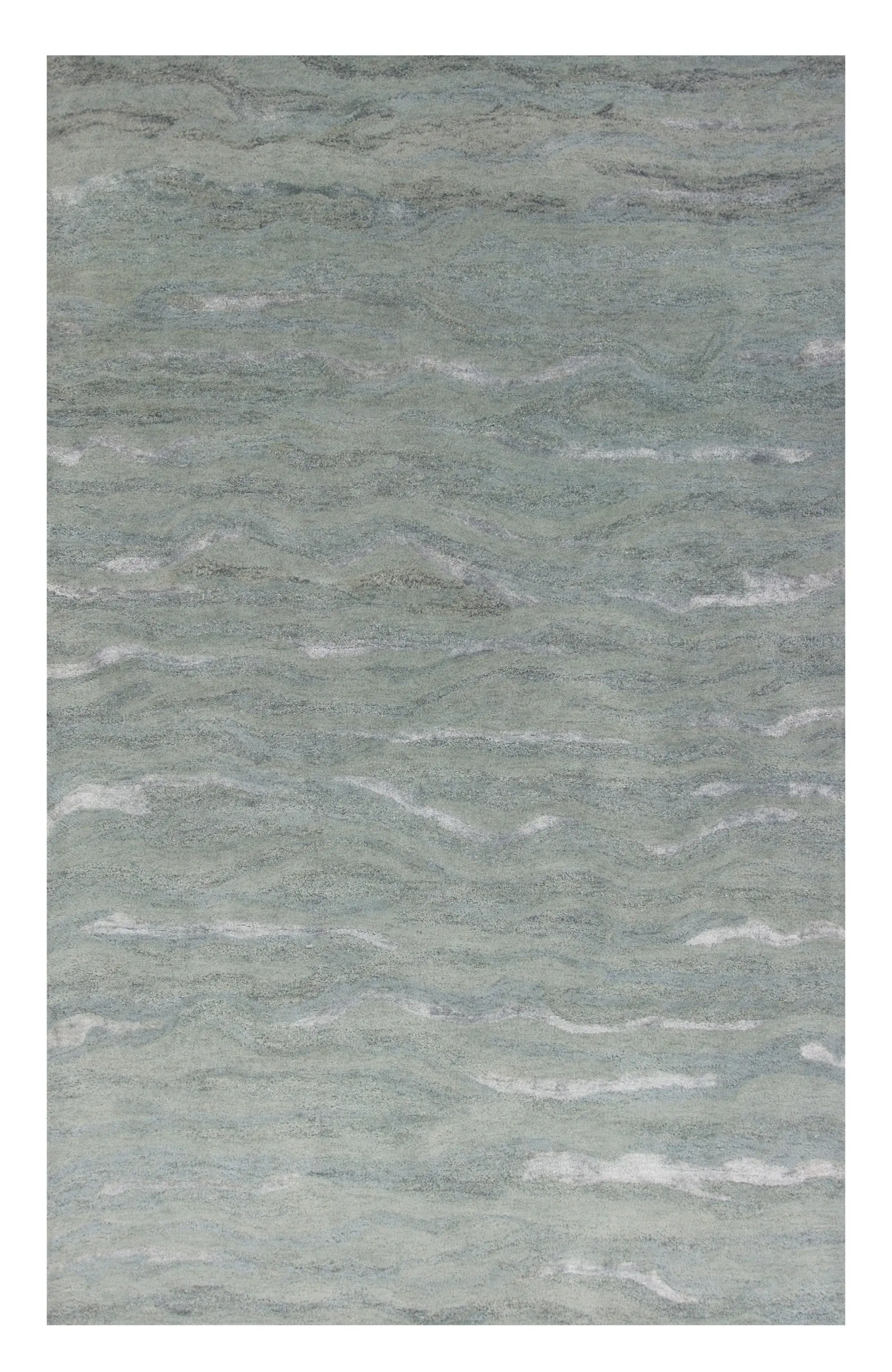 5' X 7' Slate Grey Hand Tufted Abstract Indoor Area Rug - Image 2
