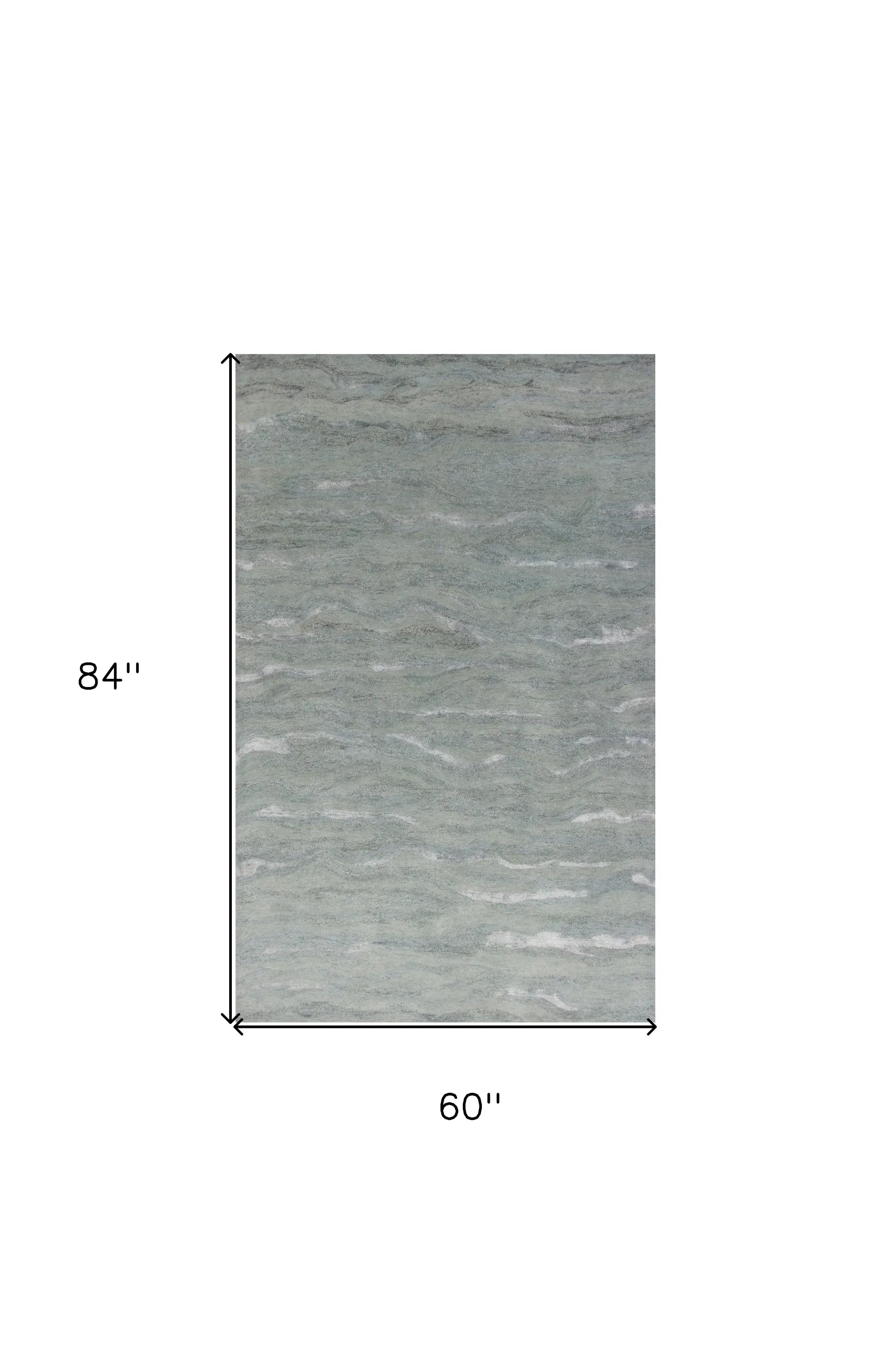 5' X 7' Slate Grey Hand Tufted Abstract Indoor Area Rug - Image 3
