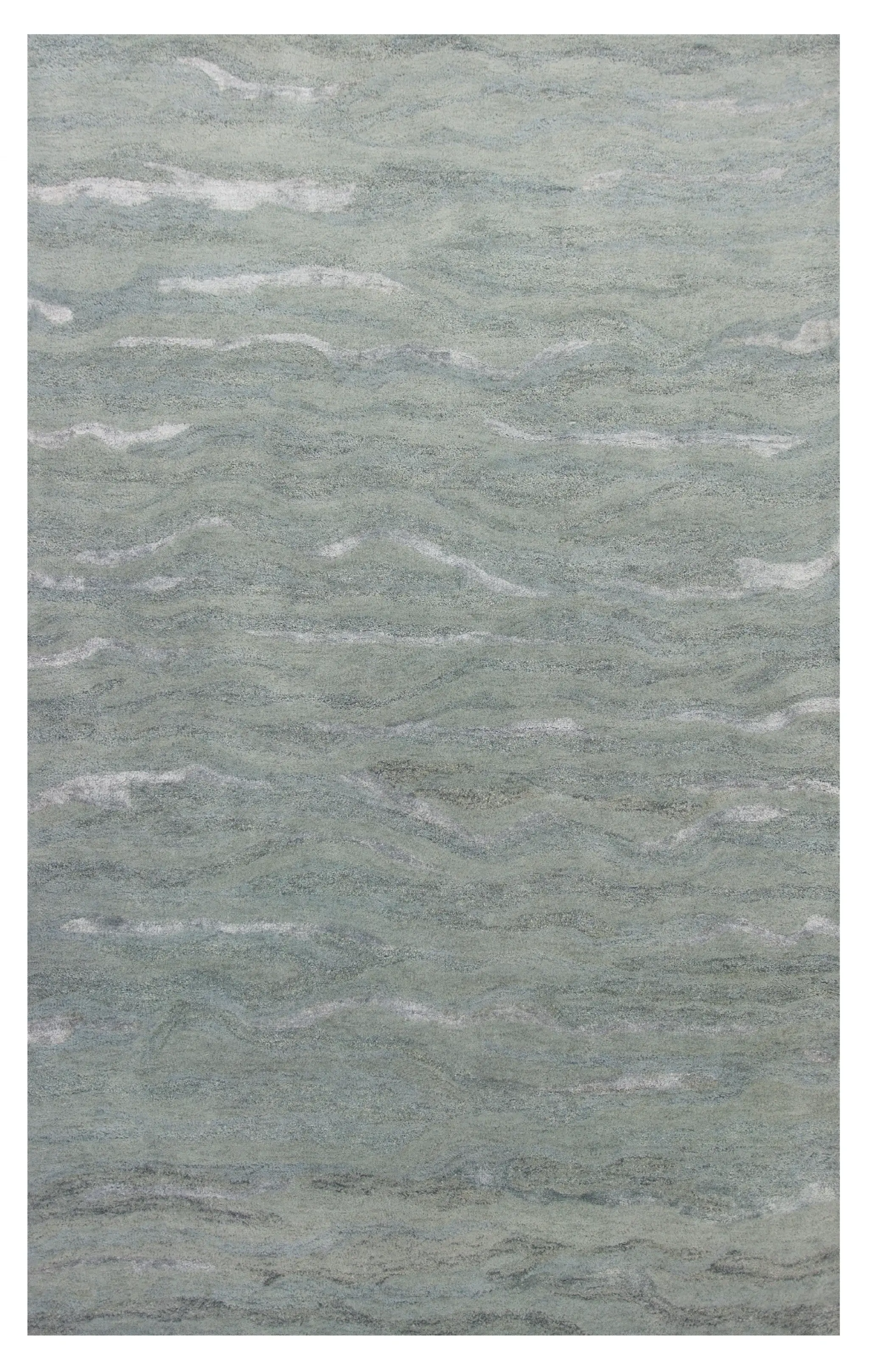 5' X 7' Slate Grey Hand Tufted Abstract Indoor Area Rug - Image 4